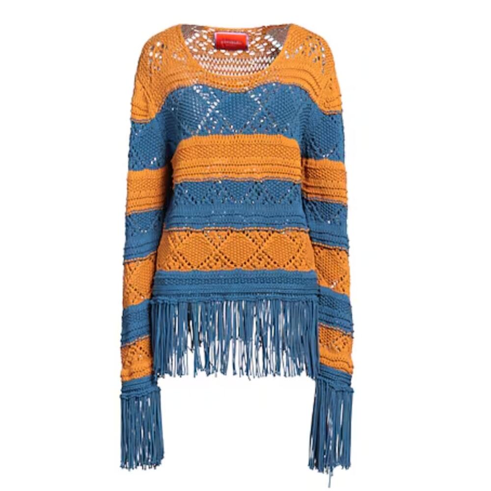 La Double J striped Sweater blue and orange L